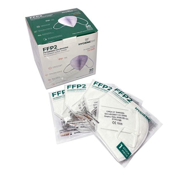 FFP2 Schutzmasken, hocheffiziente Filter-Einwegmasken, CE1008 – Hygiene 100