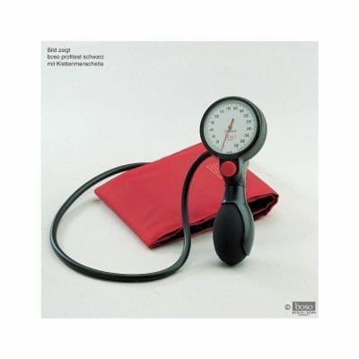 boso profitest Blutdruckmessgerät Ø 60mm schwarz m. Klettenmanschette,