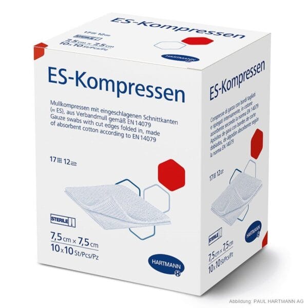 ES-Kompressen steril 12-fach 7,5 x 7,5 cm (10 x 10 Stck.)