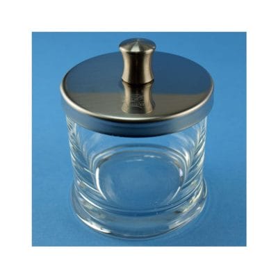 Glaszylinder mit Edelstahldeckel ca. 10 x 10 cm Ø