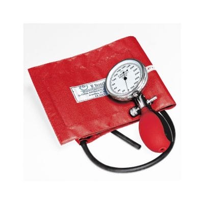 Prakticus I Blutdruckmessgerät Ø 68 mm 1-Schlauch, rot, kpl. im Etui