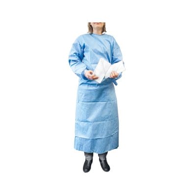 Einmal-OP-Kittel blau Gr. L, steril, inkl. 2 Handtücher