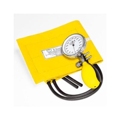 Prakticus II Blutdruckmessgerät Ø 68 mm 2-Schlauch, gelb, kpl. im Etui