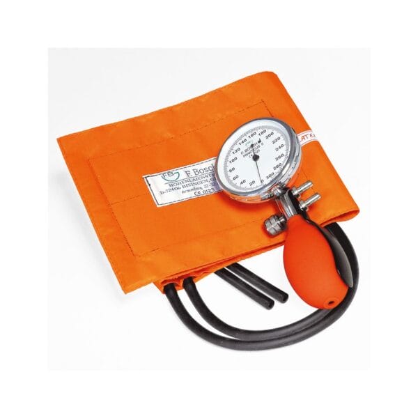 Prakticus II Blutdruckmessgerät Ø 68 mm 2-Schlauch, orange, kpl. im Etui