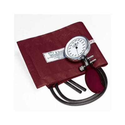 Prakticus II Blutdruckmessgerät Ø 68 mm 2-Schlauch, burgund, kpl. im Etui