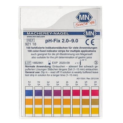 pH-Fix Indikatorstäbchen 2,0 – 9,0 (100 T.)