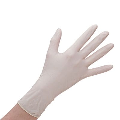 wiroMICROGRIP Latex U.-Handschuhe, PF, unsteril, Gr. L, weiß (100 Stck.)
