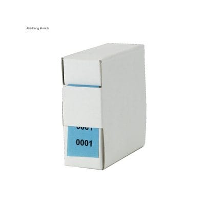 Archiv-Nummern, doppelt 0001 – 1000, blau
