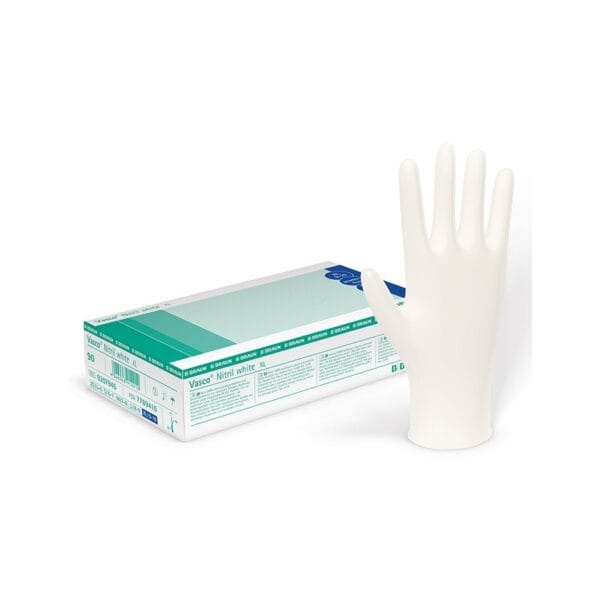 Vasco Nitril white U.-Handschuhe, PF, Gr. XS, unsteril (100 Stck.)
