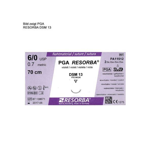 PGA-RESORBA DSM 18 3/0=2 ungefärbt, Nahtmaterial Fadenlänge 45 cm (24 Stck.)