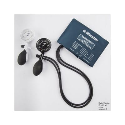 e-mega Blutdruckmessgerät Ø 63 mm, schwarz, Kunststoff, 2-Schlauch,