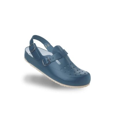 Sandale Modell BAD TÖLZ gelocht, mit Rist- und Fersenriemen, blau, Gr. 38