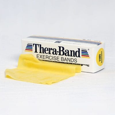 TheraBand 12,8 cm x 5,5 m, leicht – gelb