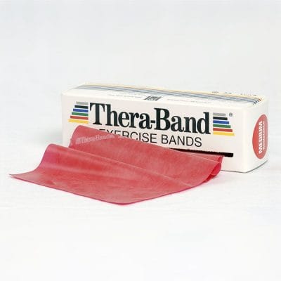 TheraBand 12,8 cm x 5,5 m, mittel stark – rot
