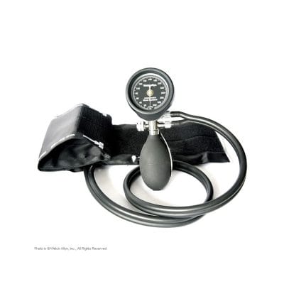 DuraShock Blutdruckmessgerät DS55 schwarz, Ø 50 mm, verchromt, 2-Schlauch,
