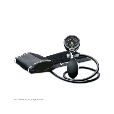 DuraShock Blutdruckmessgerät DS55 schwarz, Ø 50 mm, verchromt, 1-Schlauch,