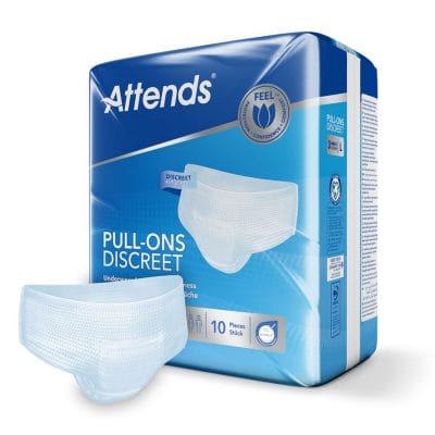 Attends Pull-Ons discreet Underwear 3 M, Einmalhosen, weiß (10 Stck.)