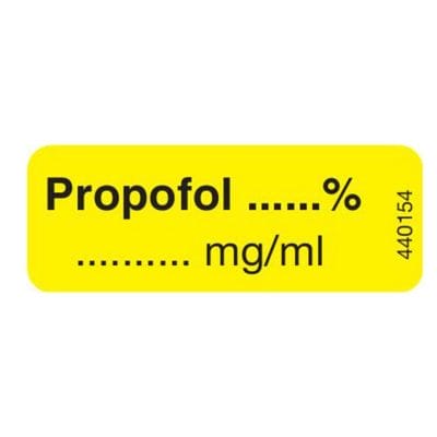 Clinical Spritzenetiketten gelb 13 x 35 mm (1 Rolle á 1000 Stck.)