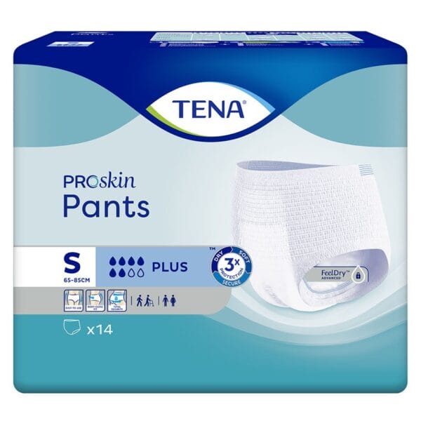 TENA Pants Plus S Einweghosen blau (4 x 14 Stck.)