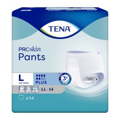 TENA Pants Plus L, Einweghosen, blau (4 x 14 Stck.)