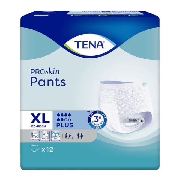 TENA Pants Plus XL Einweghosen blau (4 x 12 Stck.)