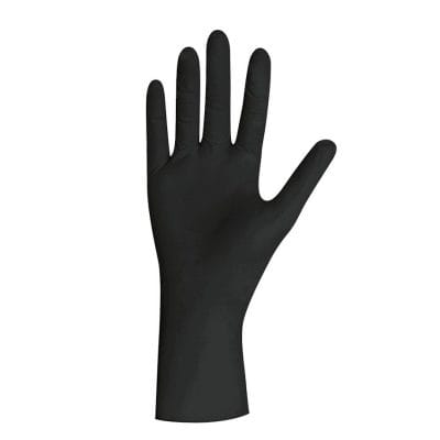 BLACK LATEX U.-Handschuhe Gr. XL, Latex unsteril puderfrei schwarz (100 Stck.)